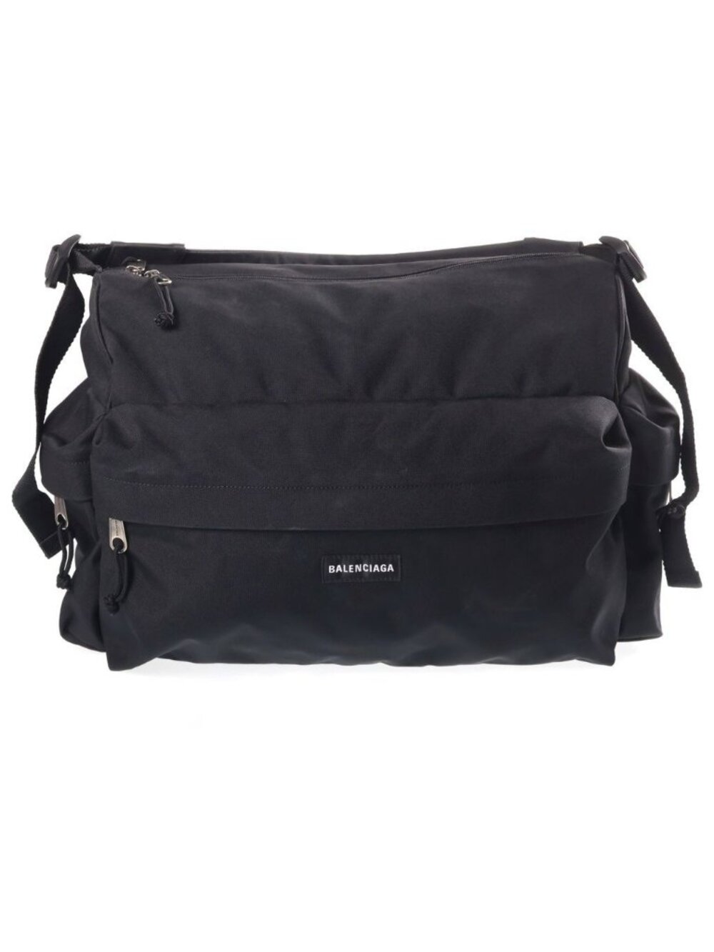 Balenciaga Explorer Multi Pocket Shoulder Bag Black Silver